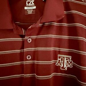 Cutter & Buck, Men’s Polo, Texas A&M, TAMU, Aggies, Texas, Short Sleeve, DryTec